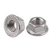 Newport Fasteners Flange Nut, 3/8"-16, 18-8 Stainless Steel, Not Graded, 0.562 in Hex Wd, 0.23 in Hex Ht, 100 PK 342725-PR-100